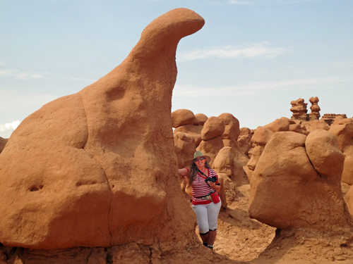 Karen Duquette having fun with the goblins